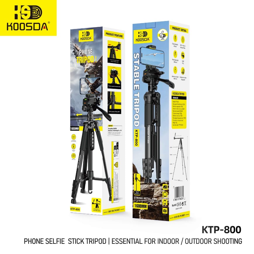 Koosda KTP-800 1.6 M Fonsiyonel Profesyonel Tripod