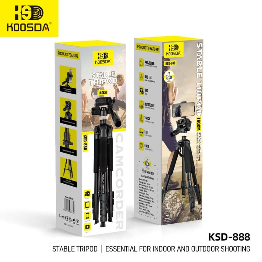 Koosda KSD-888 1.6 M Fonsiyonel Profesyonel Tripod