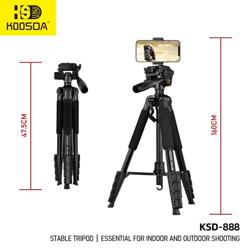 Koosda KSD-888 1.6 M Fonsiyonel Profesyonel Tripod