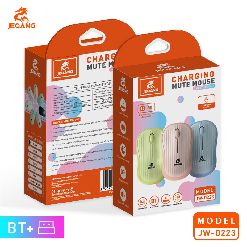JEQANG JW-D223 2.4 GHz Bağlantı Alıcılı Mini Kablosuz Optik Mouse