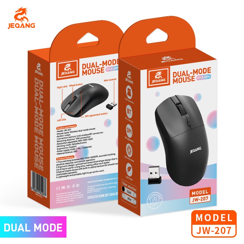 JEQANG JW-207 2.4 GHz Bağlantı Alıcılı Kablosuz Optik Mouse