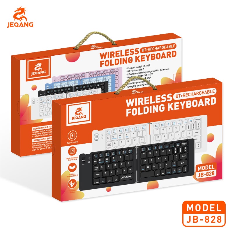 JEQANG JB-828 Bluetooth Kablosuz Katlanabilir Mini Klavye