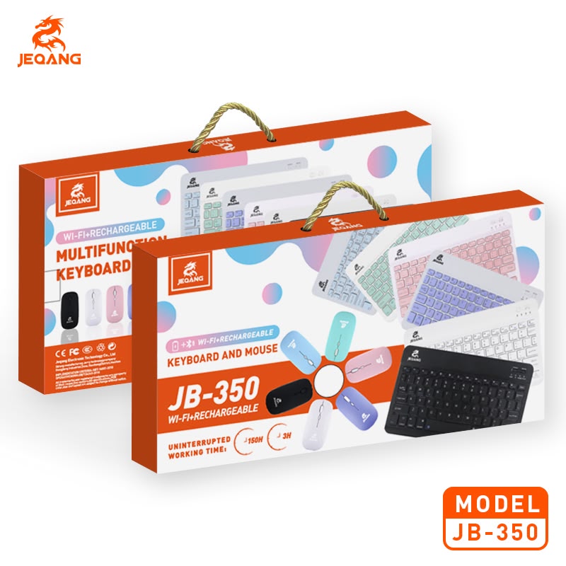 JEQANG JB-350 2.4 GHz Bağlantılı Bluetooth Kablosuz Klavye Mouse Seti