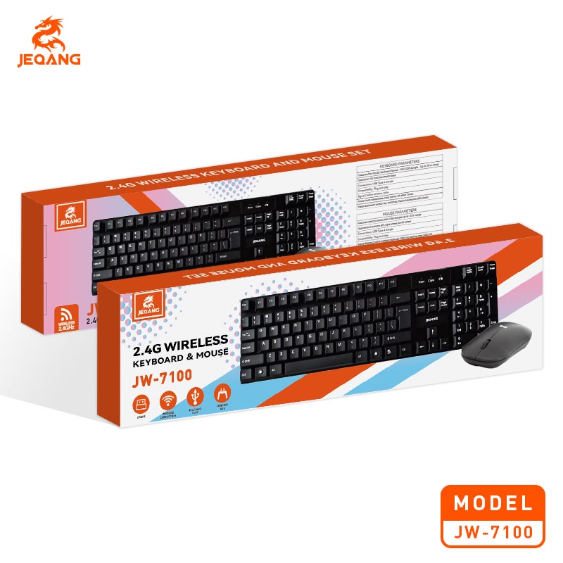 JEQANG JW-7100 2.4 GHz Bağlantılı Kablosuz Klavye Mouse Seti