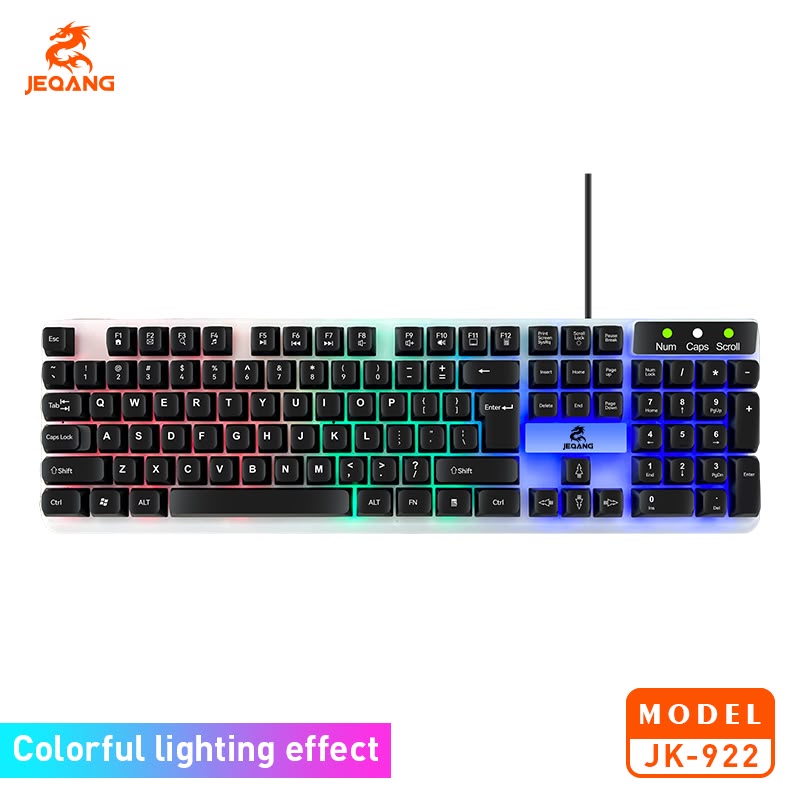 JEQANG JK-922 USB Kablolu RGB Işıklı Oyuncu Klavyesi