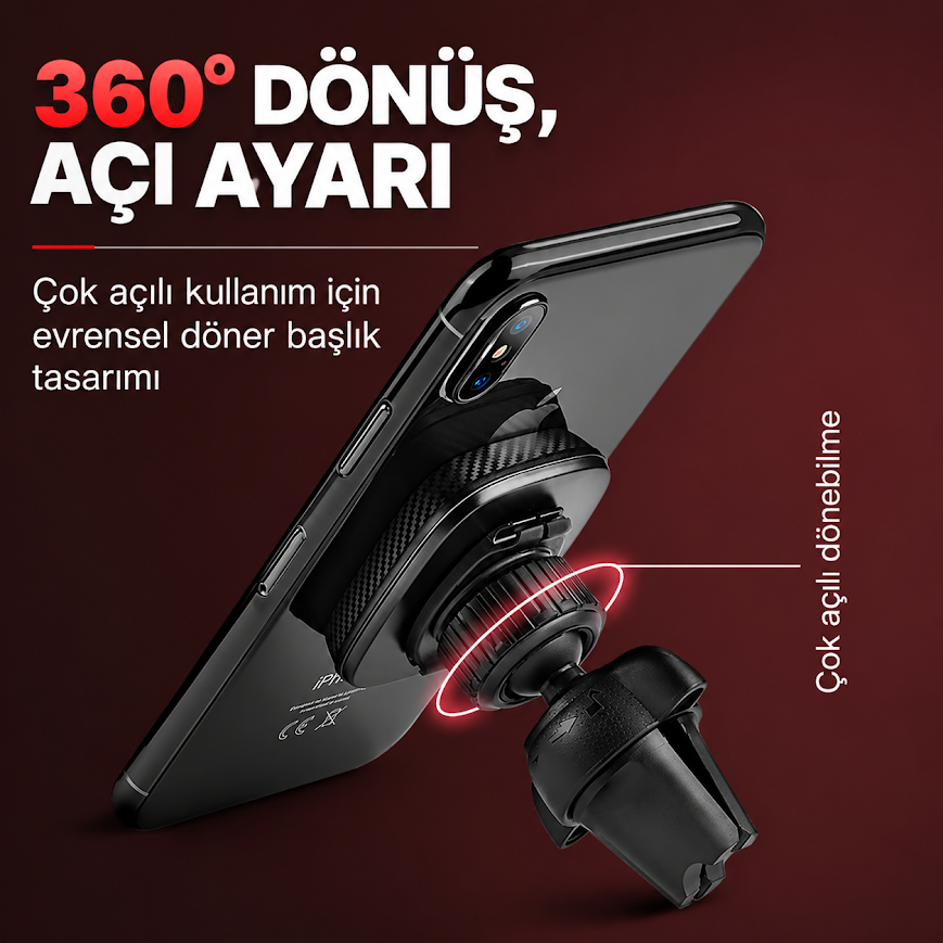 GLR H-CT213 Manyetik Havalandırma Araç Telefon Tutucu