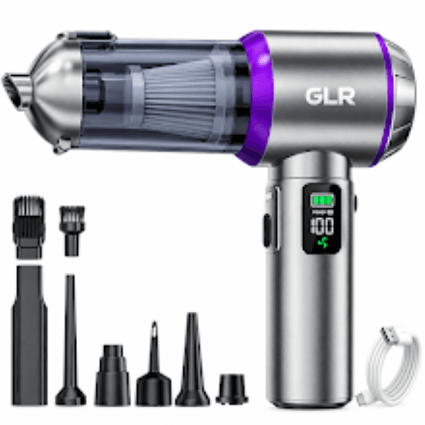 GLR ST-6703A PLUS Şarjlı Vakumlu Hava Üfleyici ve Araç içi El Süpürgesi