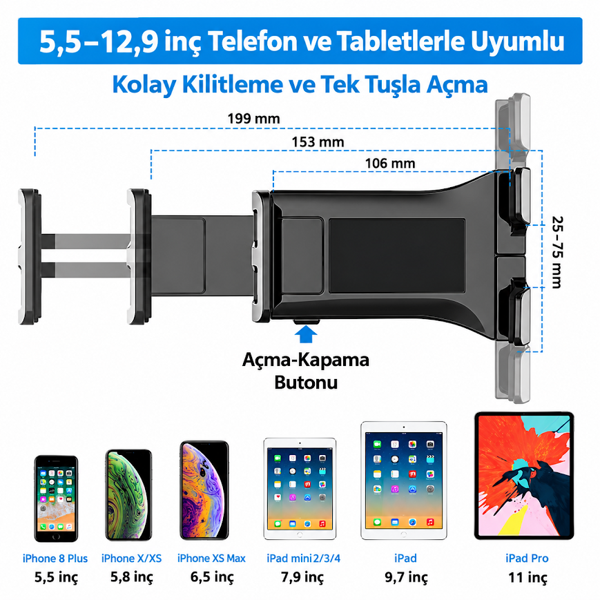 GLR GL02 Masaüstü Tutucu Özellikli Tablet Standı