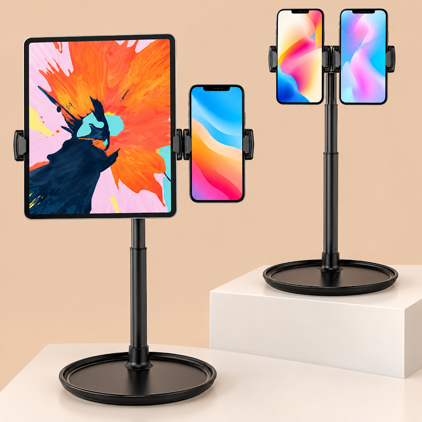 GLR Z2 Masaüstü Çift Telefon Tutucu Özellikli Stand