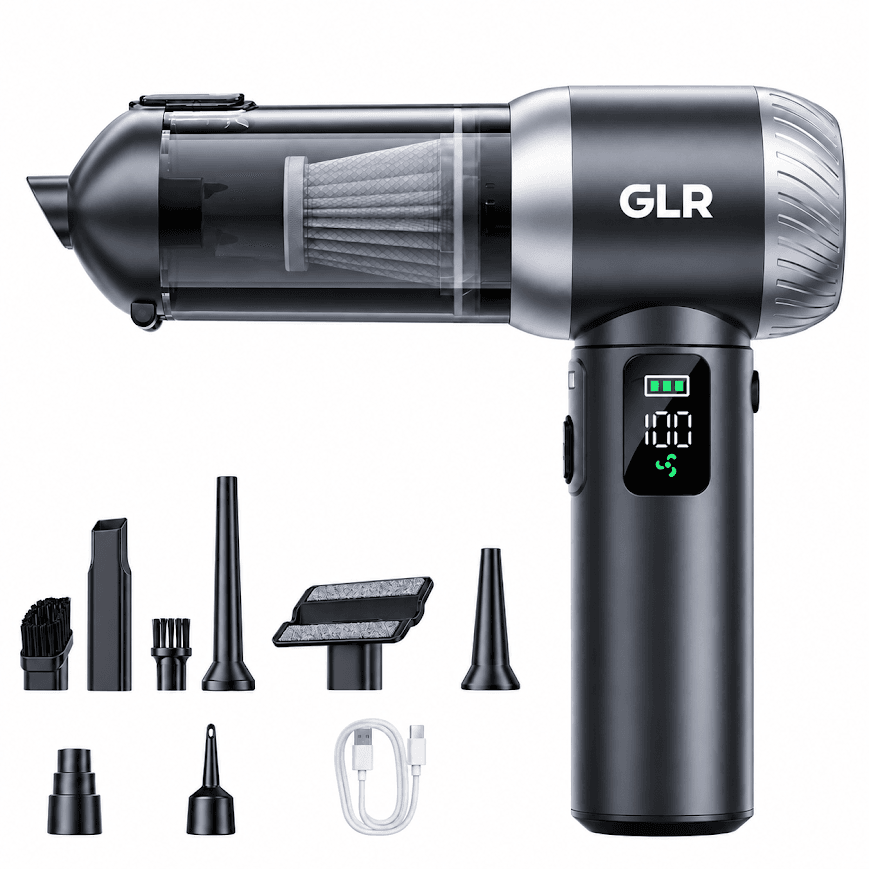 GLR ST-6698A PLUS Şarjlı Vakumlu Hava Üfleyici ve Araç içi El Süpürgesi