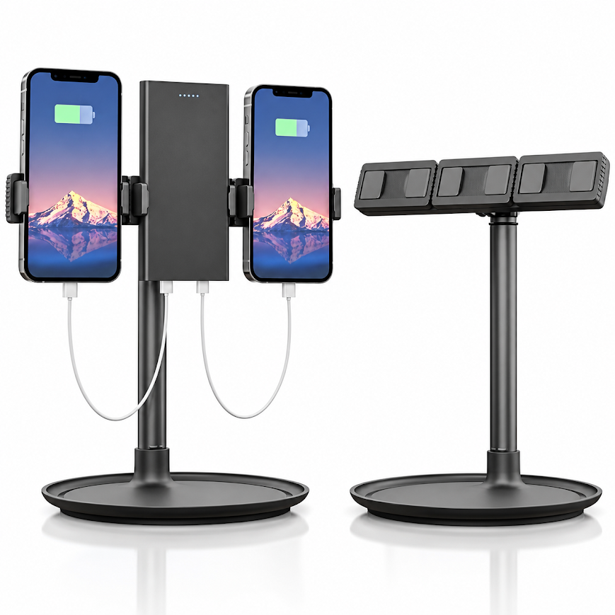 GLR Z3 Masaüstü Üç Telefon Tutucu Özellikli Stand
