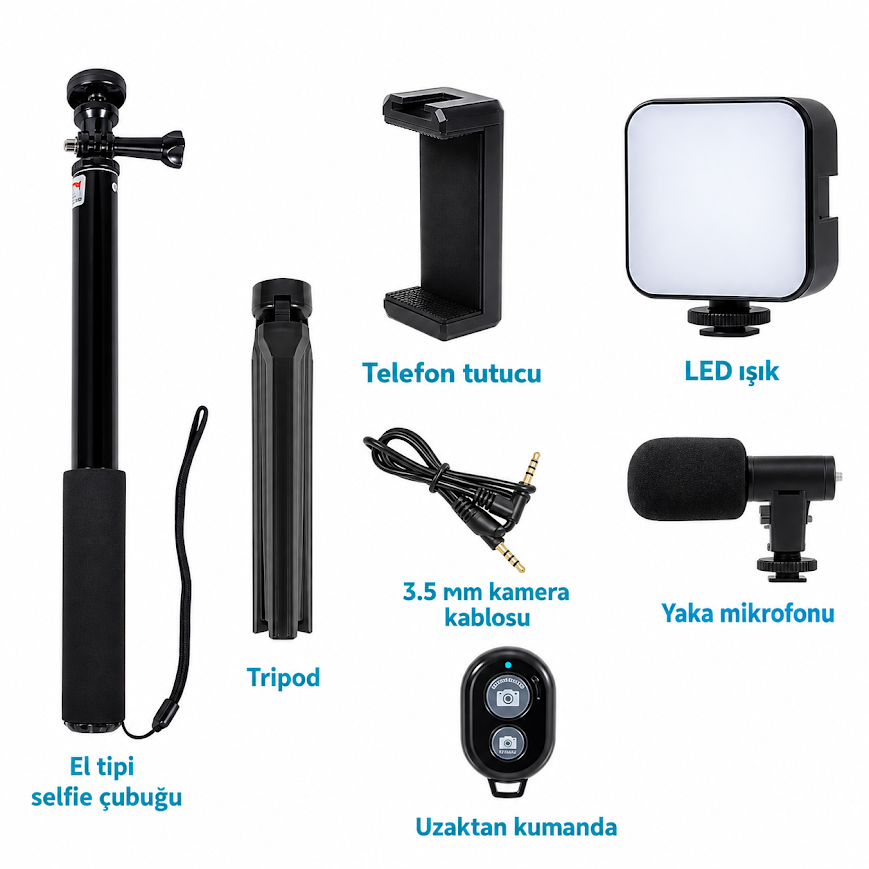 GLR AY-49Z Fonsiyonel Profesyonel Tripod Seti