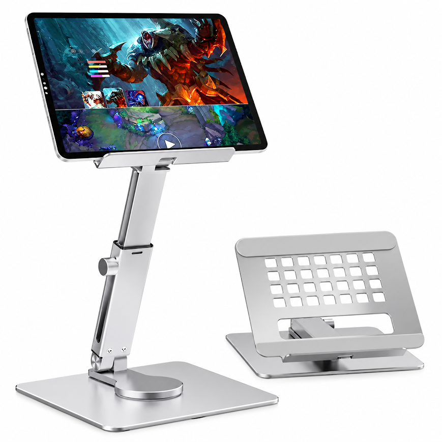 GLR H06 360 Derece Dönen Katlanabilir Metal Tablet Telefon Standı