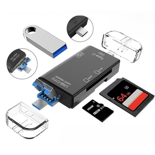 Kruxon ZR826 ATUD-05 6 İN 1 OTG CARD READER