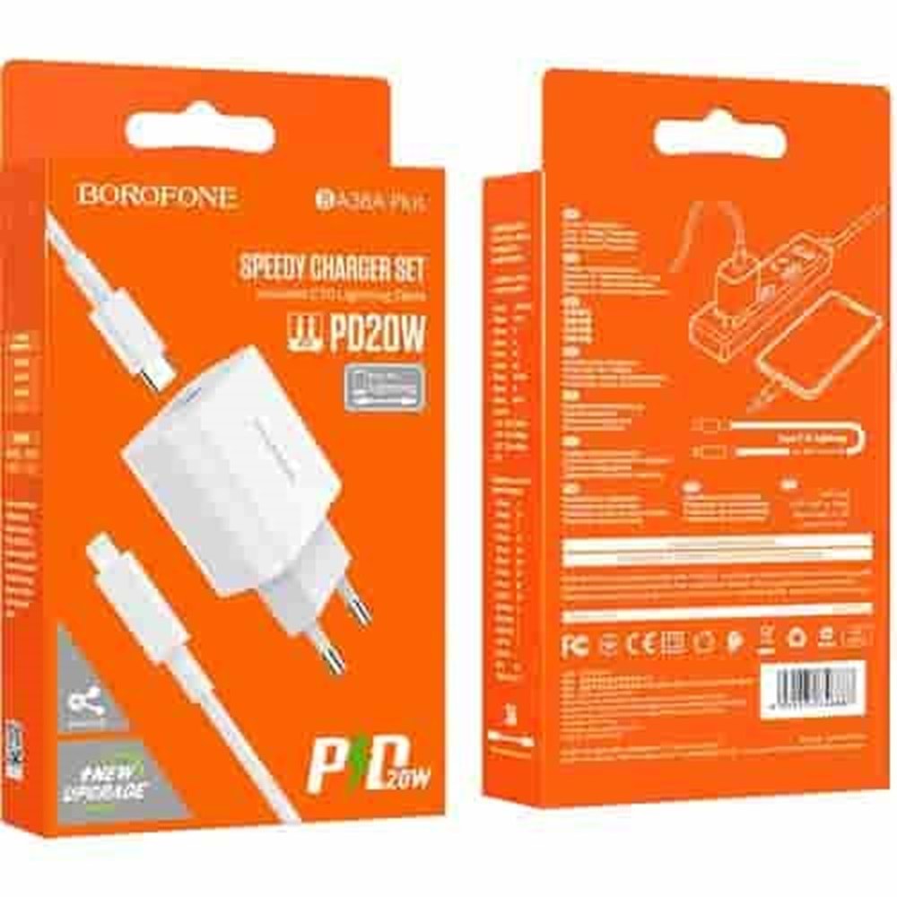 BA38A BOROFONE SPEED CHARGER LİGTHİNİNG SET PLUS