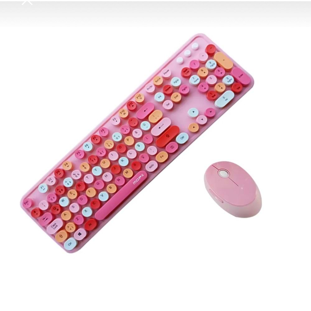 MOFİİ ZR513/P SWEET PEMBE KLAVYE MOUSE SET