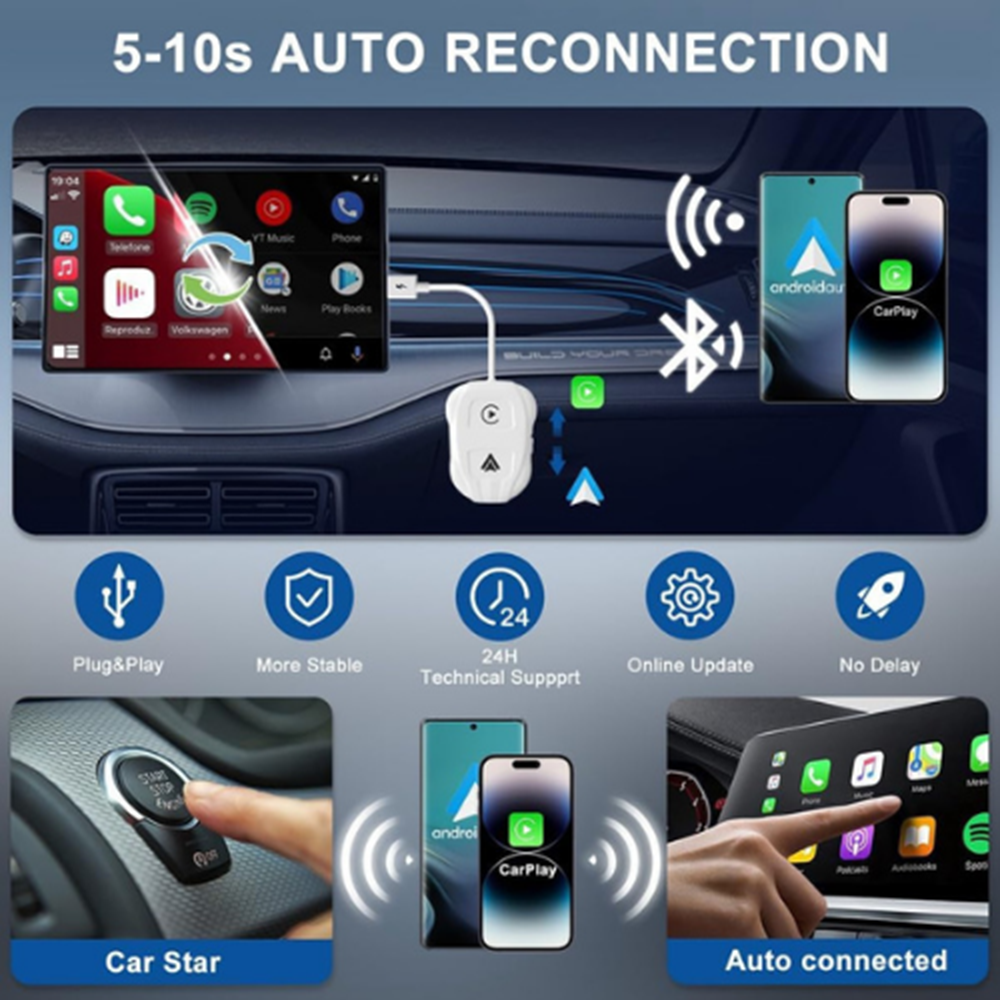 Kruxon ZR548 LİGHTNİNG WİRELESS CARPLAY DONGLE