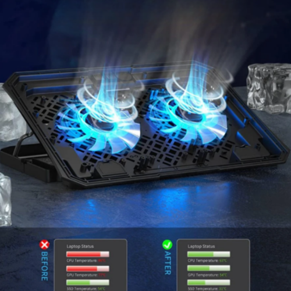 Kruxon ZRN33 2 FANLI STANDLI RGB LAPTOP SOĞUTUCU