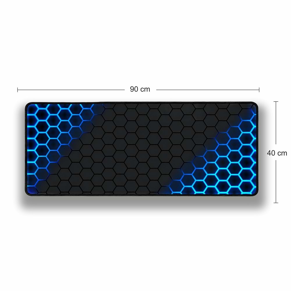Kruxon ZR998 MAVİ PETEK DESEN MOUSE PAD 90X40