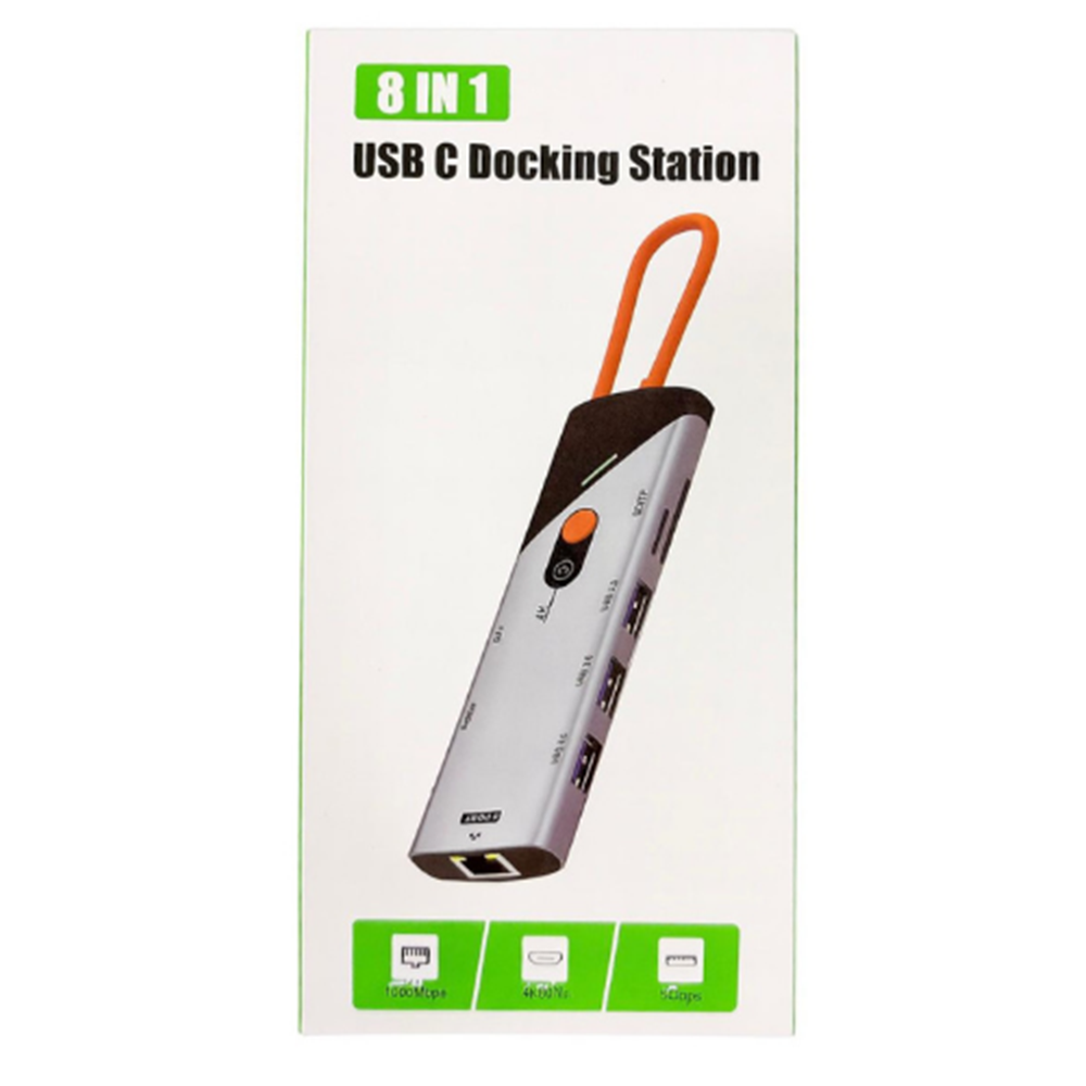 Kruxon ZR1146 8İN1 USB C DOCKİNG STATİON 4K 60HZ 5GBPS