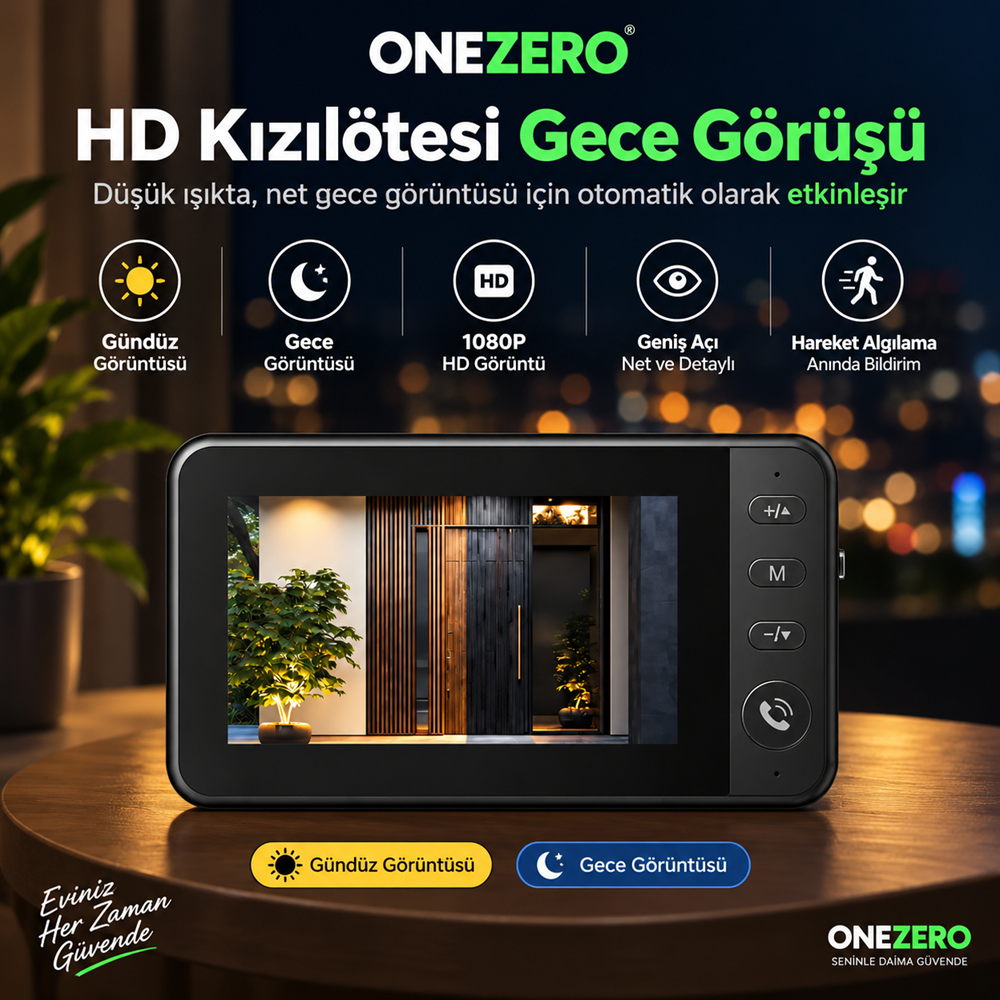 ZR1157 Kruxon 2.4G SMART HOME VİDEO DOORBELL KAPI ZİLİ