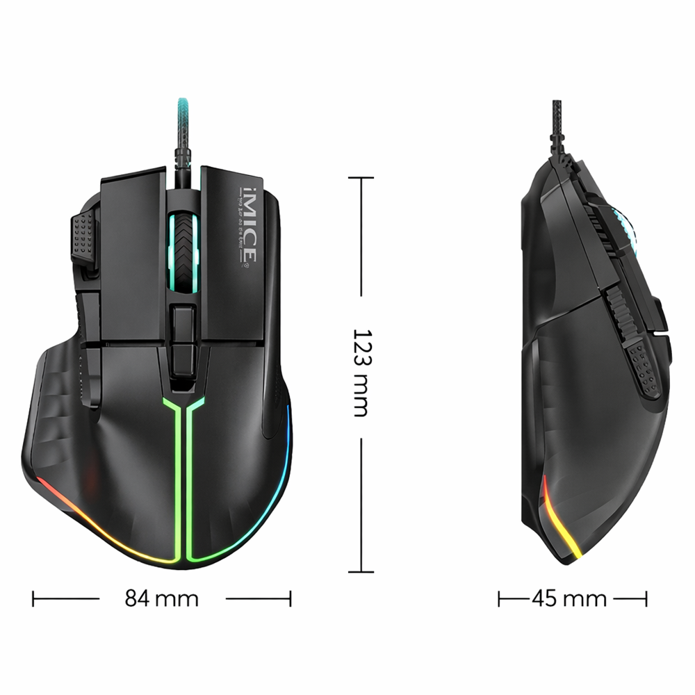 İMICE T50 12800DPI CUSTOMIZABLE MOUSE