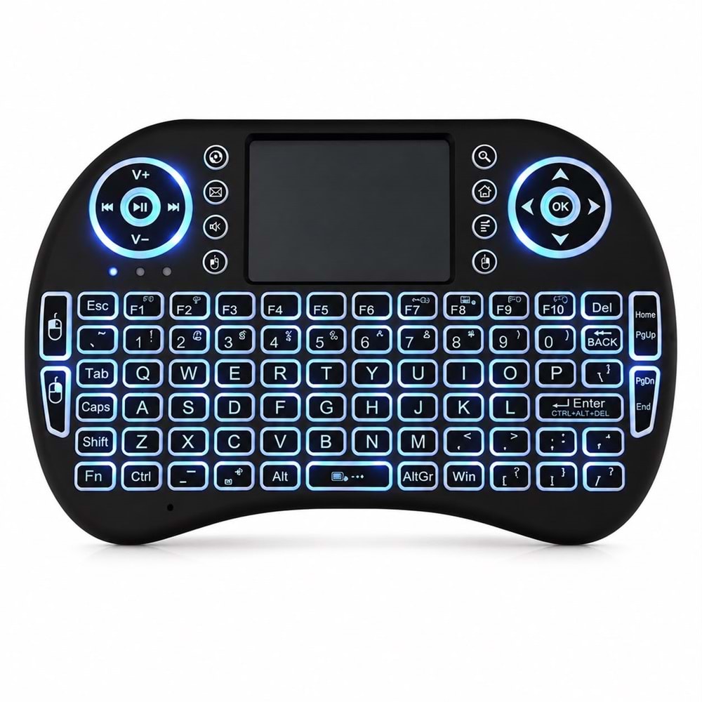 ZR1315 MİNİ KEYBOARD BT+WİRELESSLI TV KLAVYESİ IŞIKLI