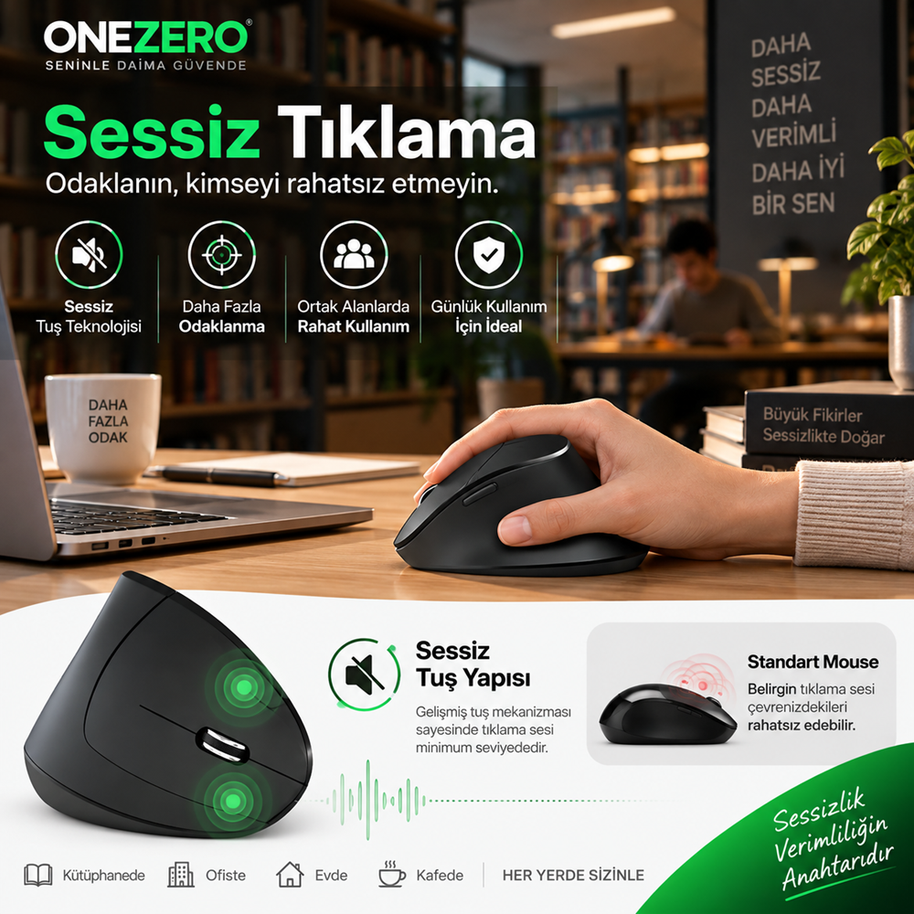 ZR1319 7043 ERGONOMİK ŞARJLI MOUSE
