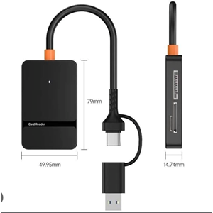 Kruxon ZR783 ADS-316 TYPE-C + USB 8 İN 1 CARD READER 5GBPS