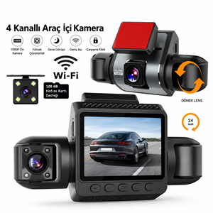 ZR1154 Kruxon 4 CHANNELS DASH 1080P ARAÇ KAMERASI