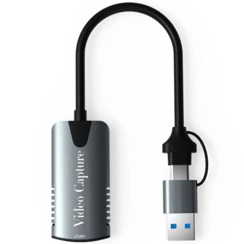Kruxon ZR964 DGK05 TYPE-C 2 İN 1 USB VİDEO CAPTURE