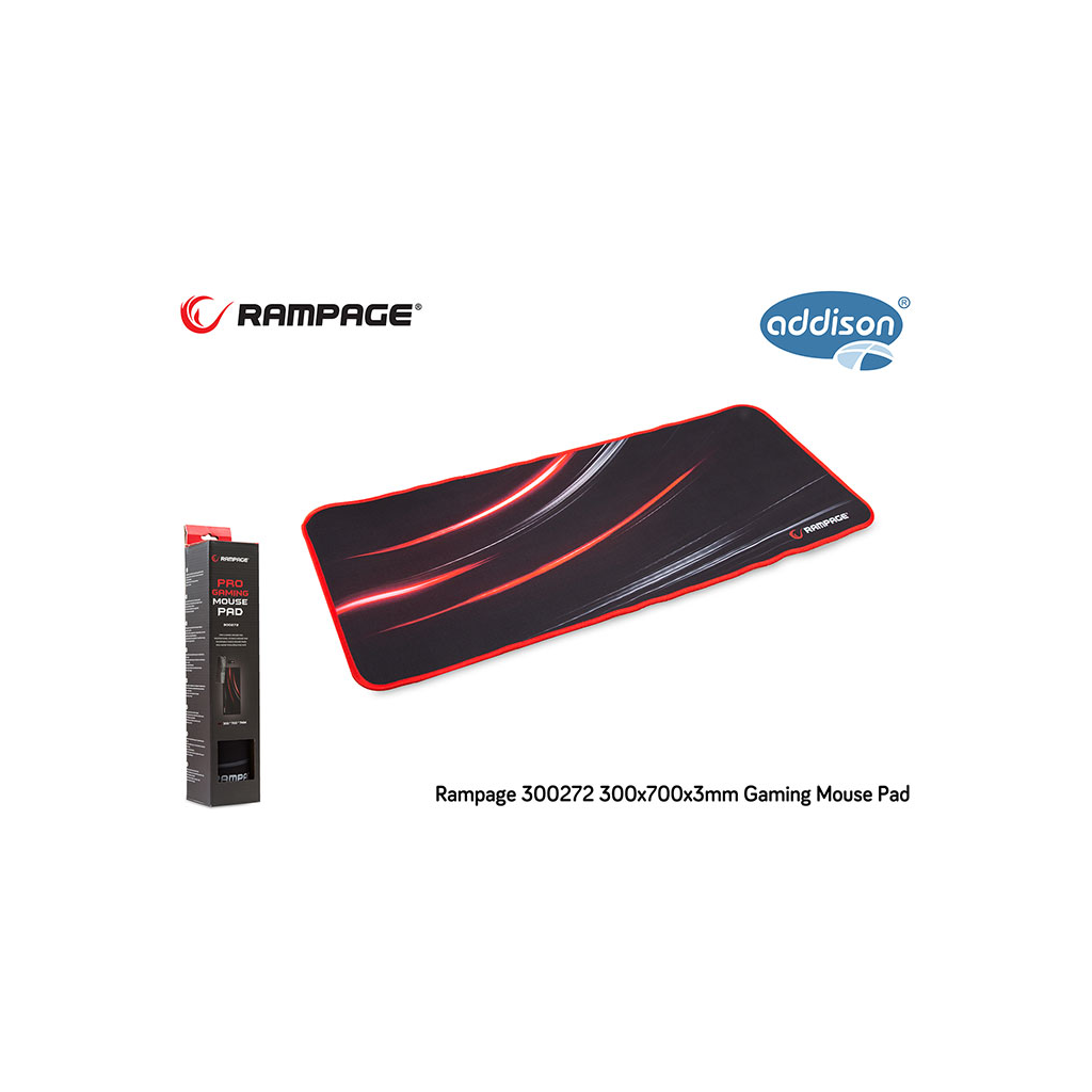 Rampage 300272, 300x700x3mm, Gaming, MOUSE PAD (Siyah)
