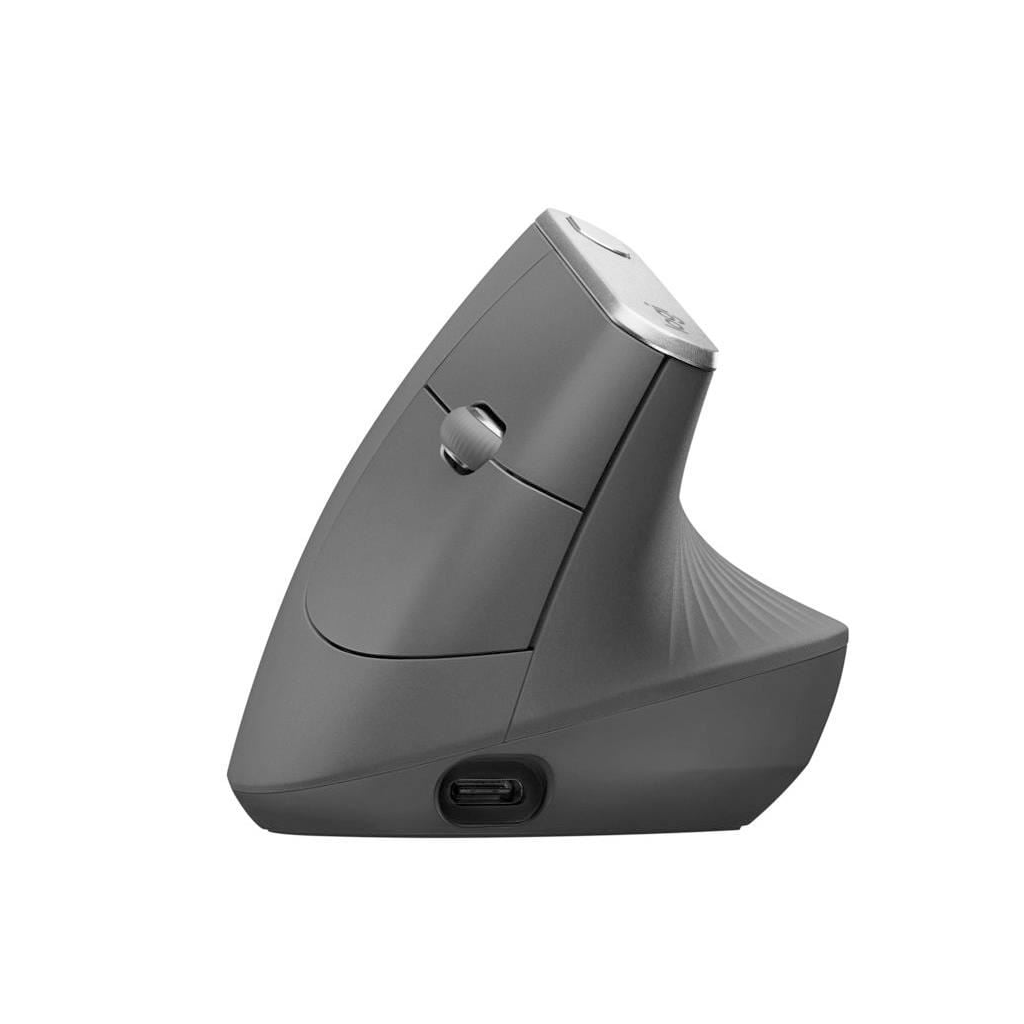 LOGITECH 910-005448, MX VERTICAL, Siyah, Bluetooth, 4000dpi, Lazer, 4 Tuşlu, USB-C den şarj edilebilir, Dikey Ergonomik Mouse