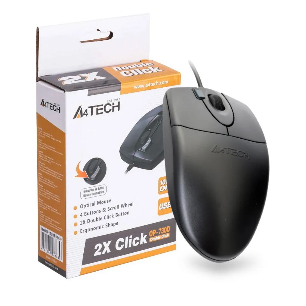 A4-Tech OP-620D 2X Click Usb Optik Mouse Siyah