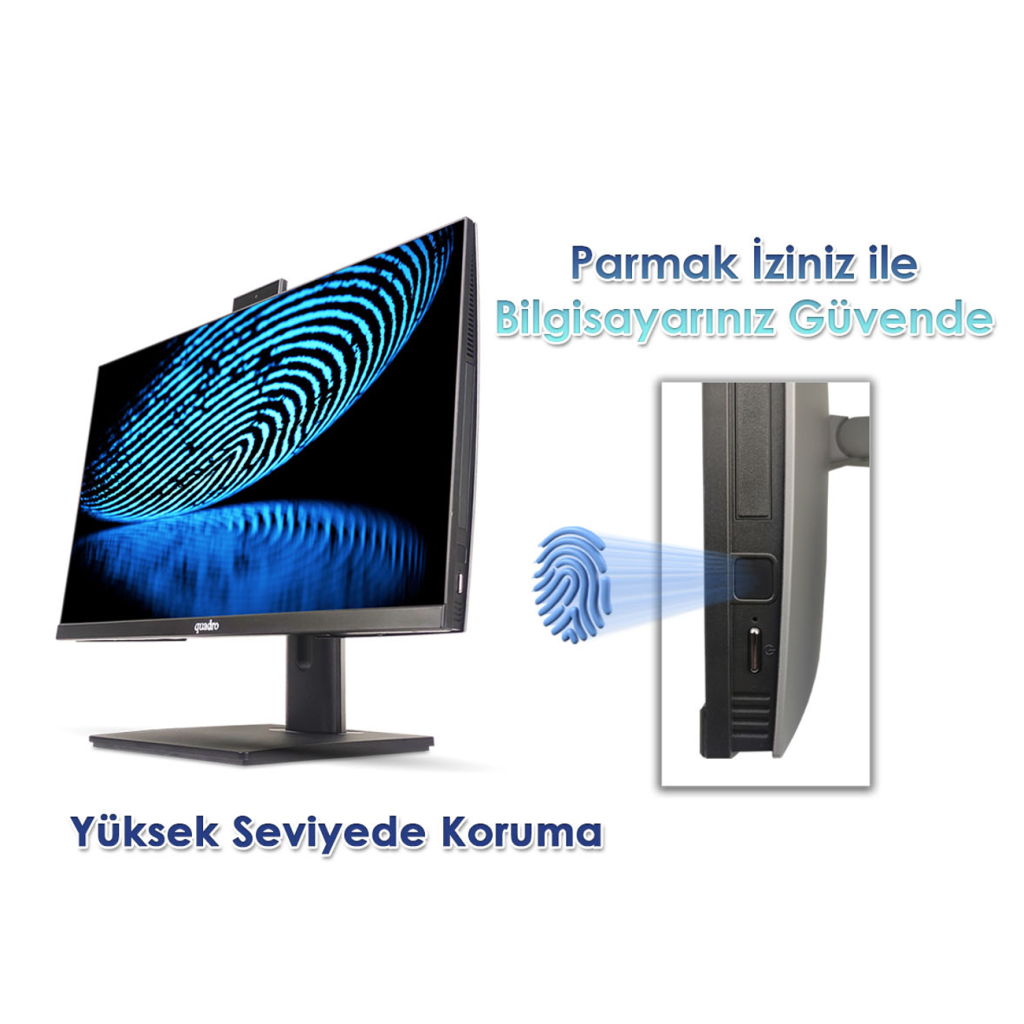 QUADRO EXPANSE AI B424 14165, i5-14400, 23,8" FHD Ekran, 16Gb Ram, 512Gb SSD, Pivot, Paylaşımlı VGA, Free Dos All In One PC