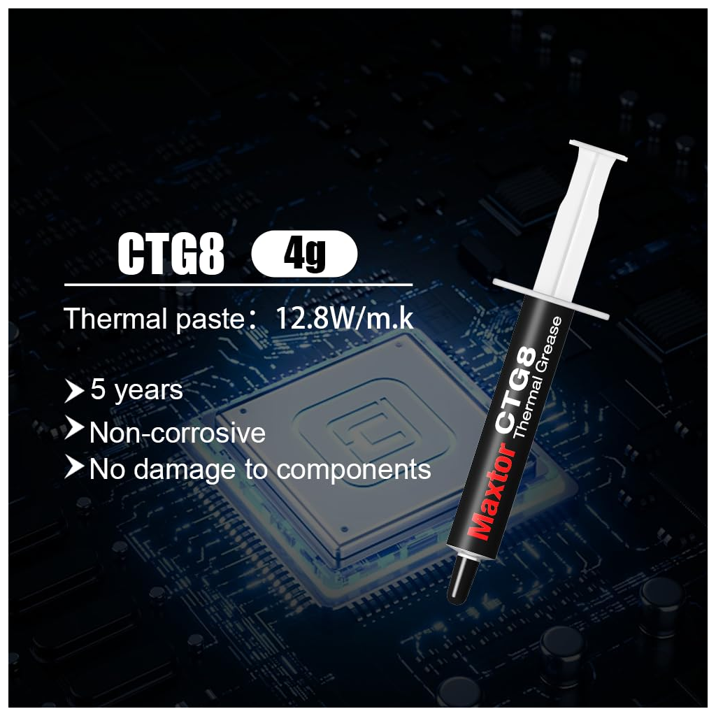 MAXTOR CTG8, 4Gram, Yüksek Performanslı, Termal Macun, Termal İletkenlik: 12.8W/mK