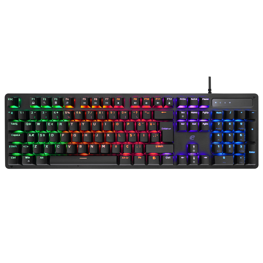 ACER eMachines, EAK104, Siyah, USB Kablolu, RGB Backlight, RED Switch, Mekanik, Türkçe Q, 104 Tuşlu, Gaming Klavye