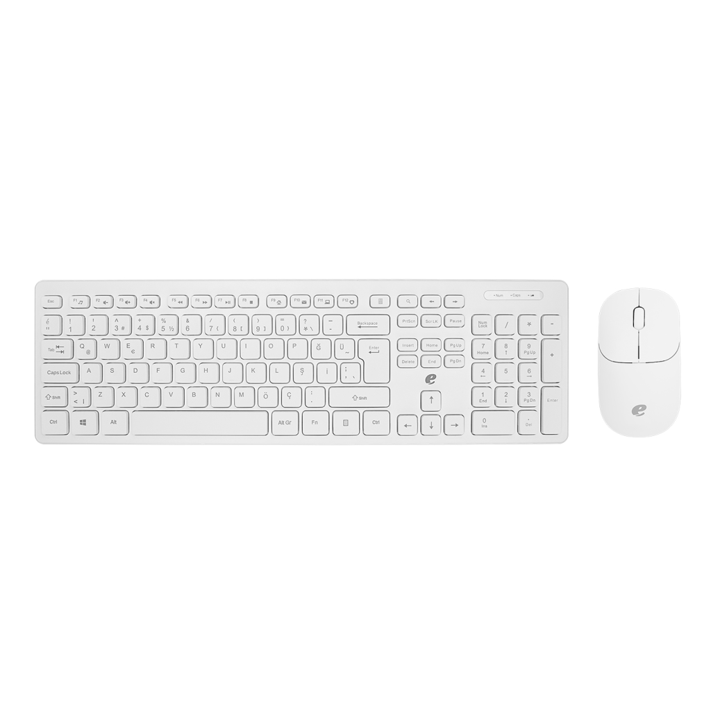 ACER eMachines, EAK920, Beyaz, 2.4Ghz Kablosuz, Türkçe Q, Klavye Mouse Set