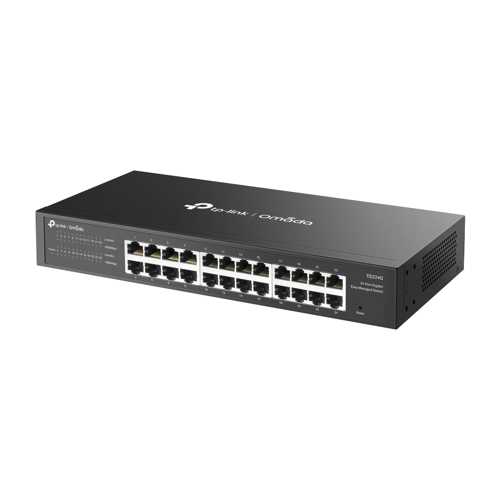 OMADA ES224G, 24 Port Gigabit,  Yönetilebilir, Metal Kasa Masaüstü/Vesa Switch
