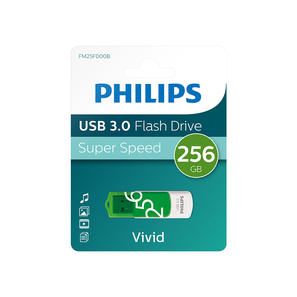 PHILIPS FM25FD00B, 256GB, USB 3.0, Vivid, Yeşil, Flash Disk