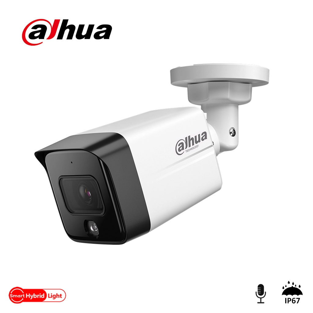 DAHUA IPC-HFW1239TC1-SA-IL-0360B, 2Mpix, 3,6mm  Lens, SD Kart, Smart Dual Light, H265+, 30Mt Gece Görüşü, Dahili Mikrofon, IP67, PoE Bullet IP Kamera