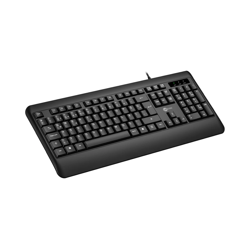 LECOO KB104, USB Kablolu, Türkçe Q,  Standart Klavye (Siyah)