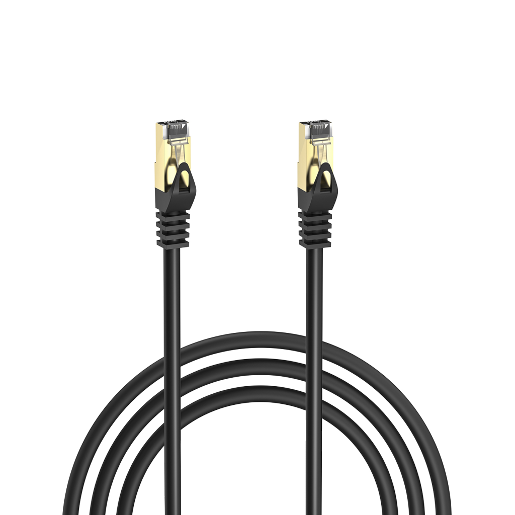 S-LINK MM-CAT710, CAT7, Patch, 10Mt, Gold Uçlu,   FTP, CCA, Ağ Bağlantı Kablosu (Siyah)