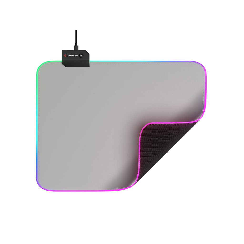 Rampage MP-21, PULSAR M RGB, 252x328x3mm, RGB Led, Gaming, MOUSE PAD (Gri)