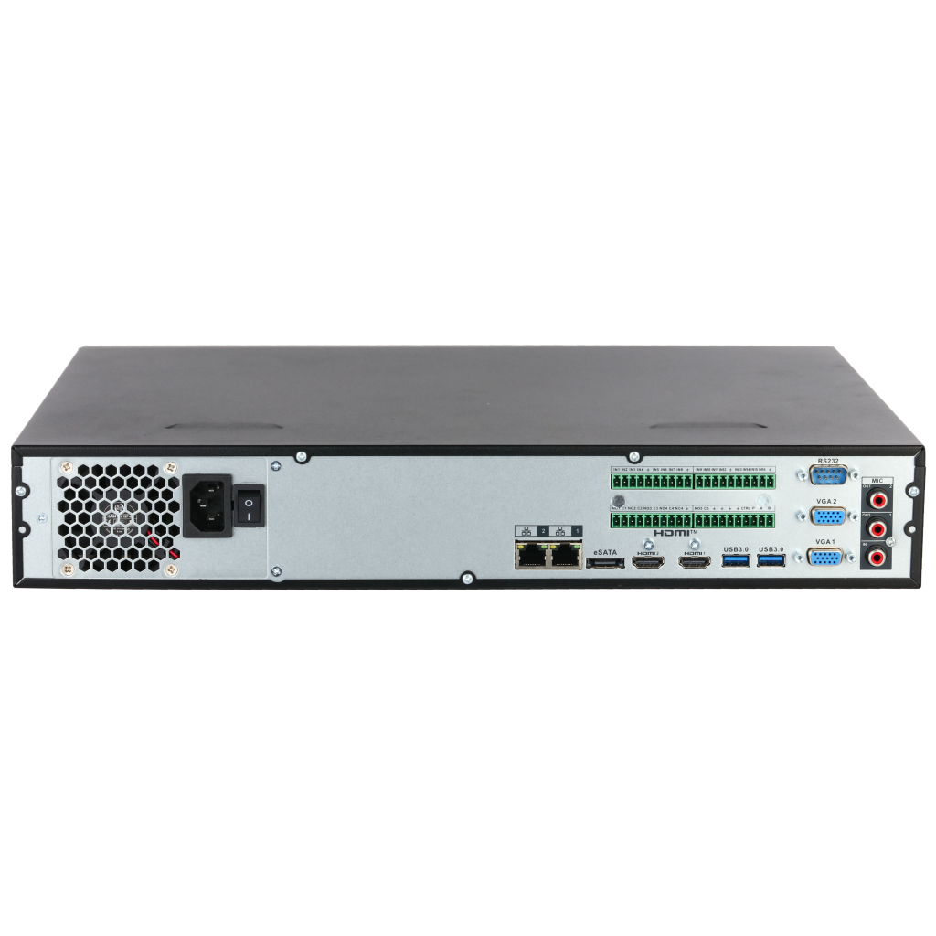 DAHUA  NVR5432-EI2, 32Kanal, 32Mpix, H265+, 4 HDD Desteği, 1080P Kayıt, 4484Mbps Bant Genişliği, 2 Port GigaBit Lan, NVR
