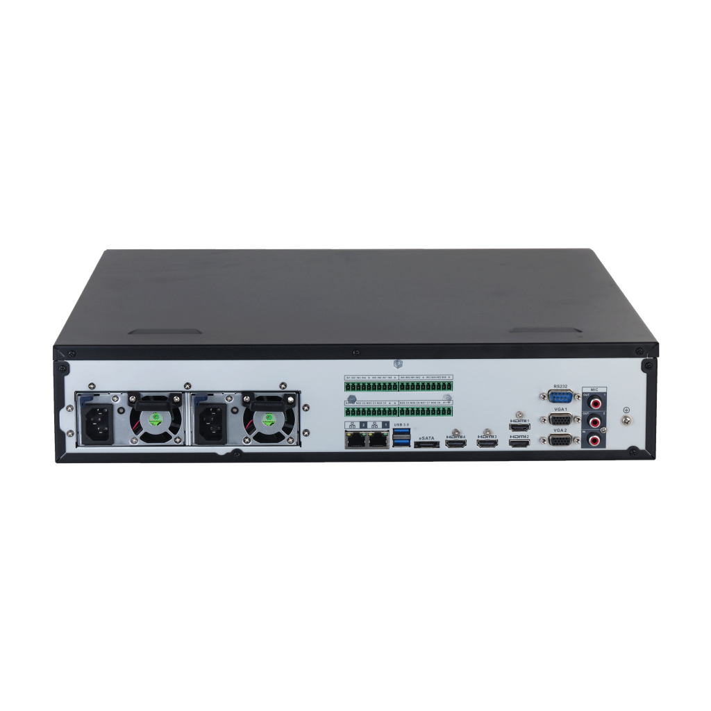 DAHUA  NVR608RH-64-XI, 64Kanal, 32Mpix, H265+, 8 HDD, 1080P Kayıt, 1280 Mbps Bant Genişliği, 2 Port 2500 Mbps LAN, RAID 0/1/5/6/10, Çift Power Supply, NVR