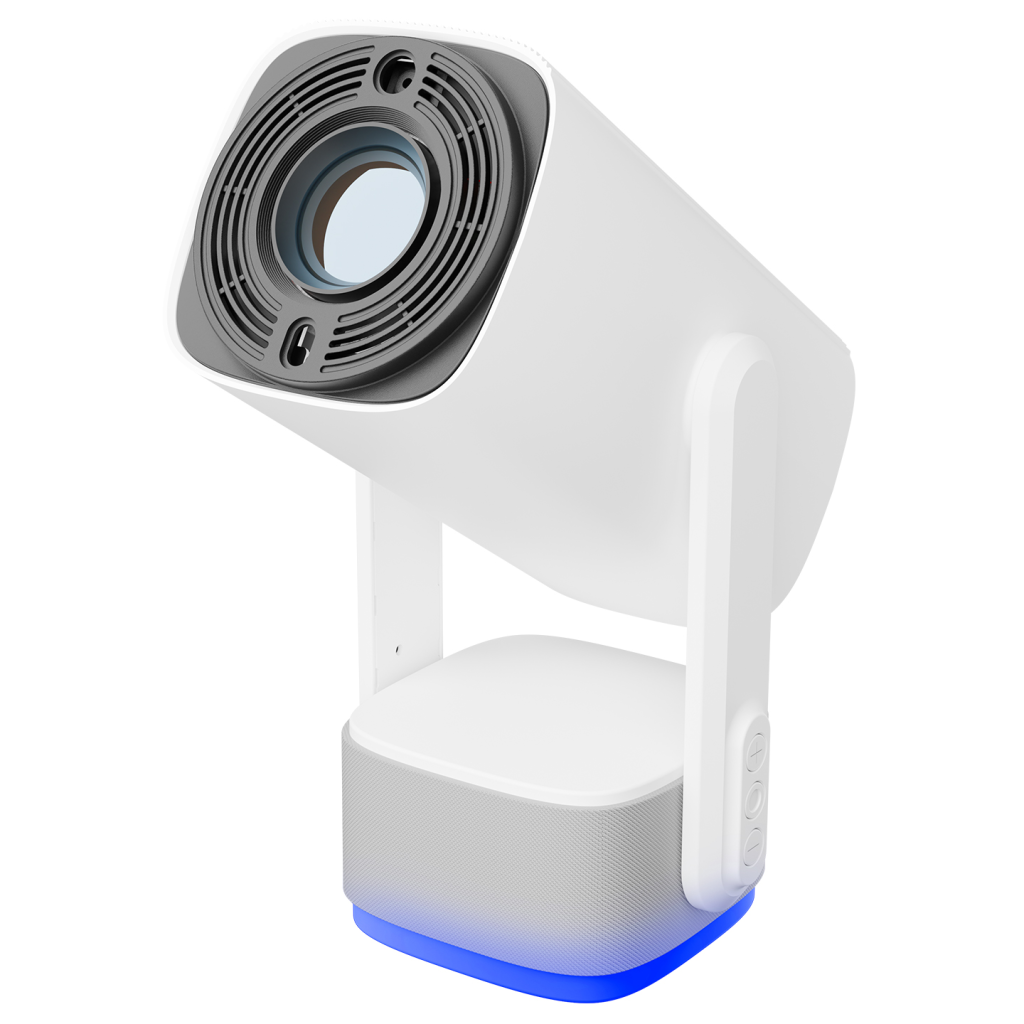 EVEREST PJ08, Beyaz, 150 LED Lümen, 1280x720, 1xHDMI, 1xUSB, WiFi, Bluetooth, 30.000 Saat Led Ömrü, 6W Speaker, 5200mAh Batarya, Taşınabilir, Android 11, 4K Destekli Projeksiyon Cihazı
