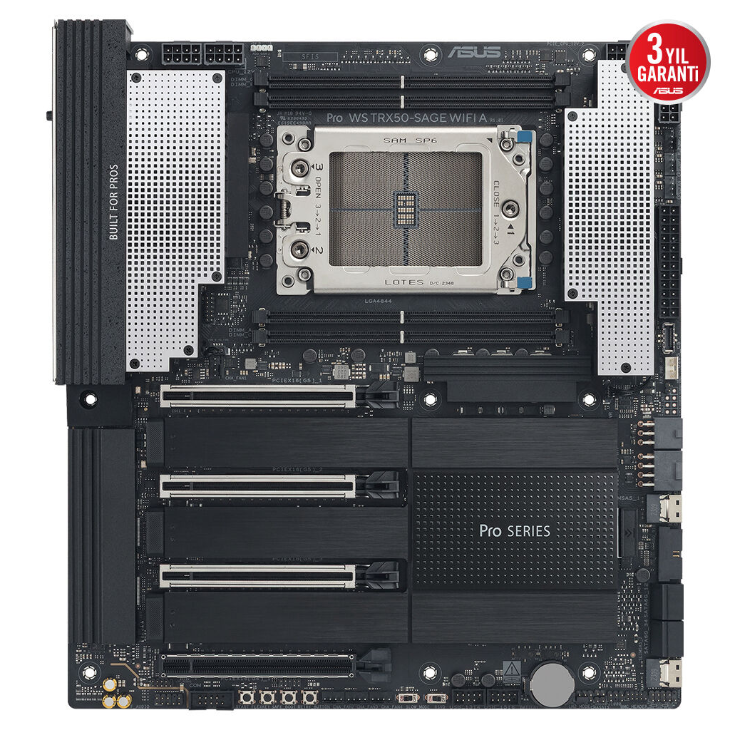 ASUS PRO WS TRX50-SAGE WIFI A, 4xDDR5, 4xM.2, HDMI, DP, Type-C, Wi-Fi 7, Bluetooth v5.4, TR5 Soket, CEB İş İstasyonu Anakart
