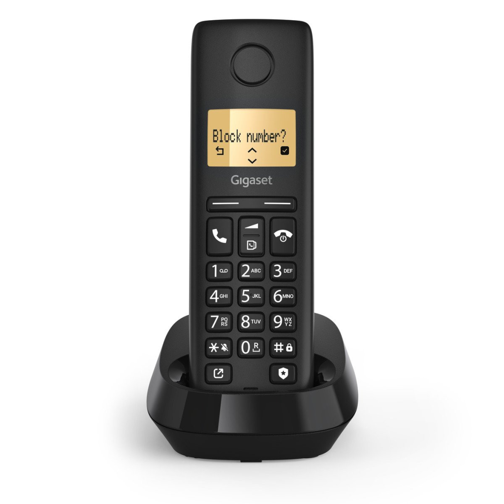 GIGASET PURE 100, Dect Telefon, Siyah, 14 Saat Konuşma, 180 Saat Bekleme, 50 Kişilik Rehber