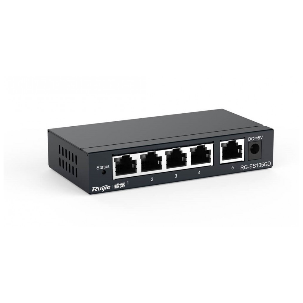 RUIJIE REYEE RG-ES105GD 5 Port GigaBit Switch  Metal Kasa